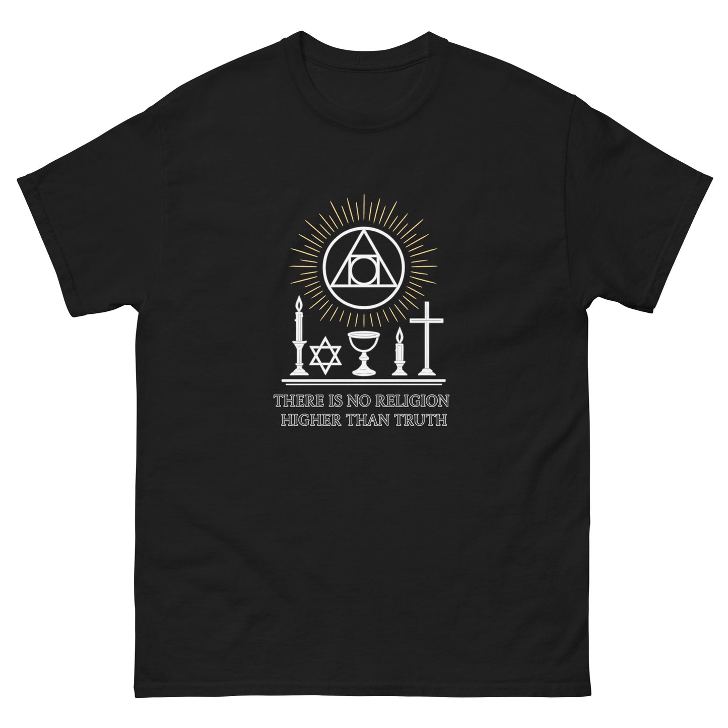 There Is No Religion Higher Than Truth – Esoteric Apparel for Seekers black