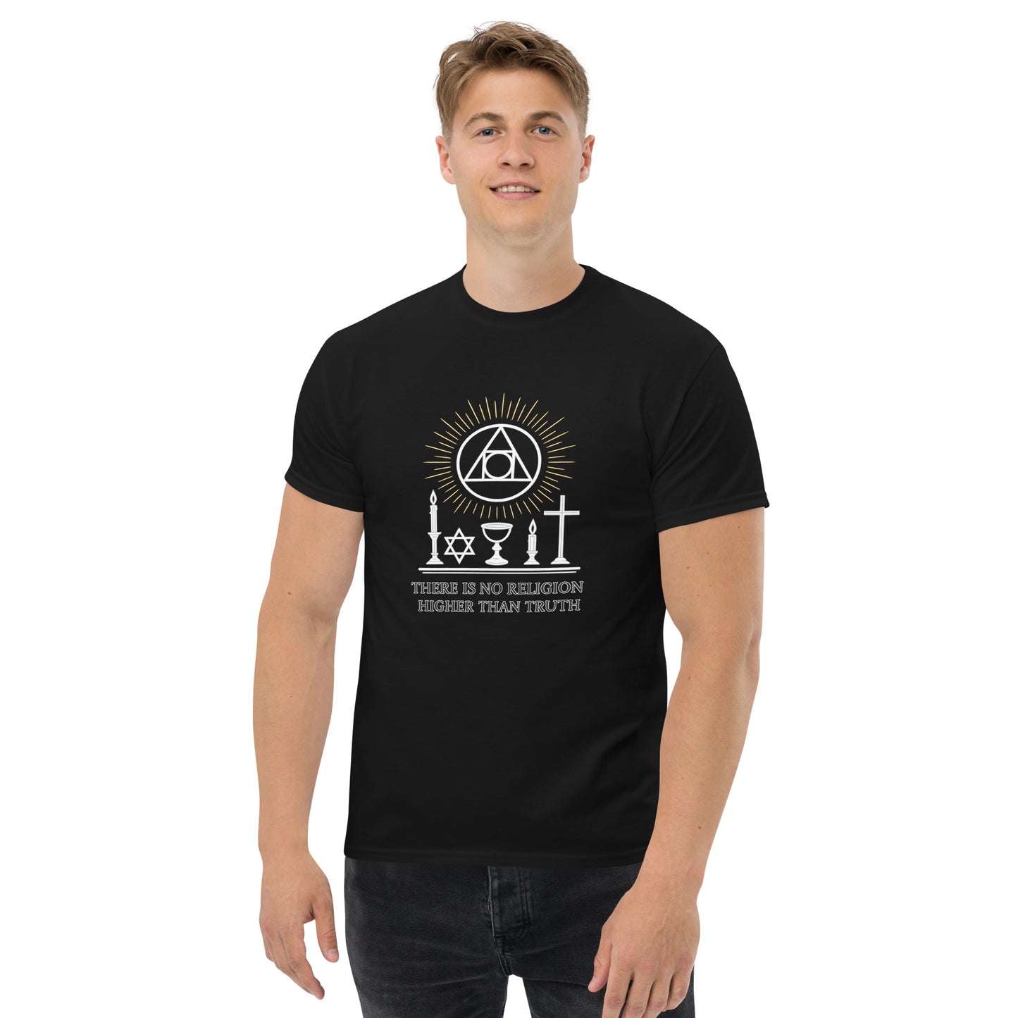 There Is No Religion Higher Than Truth – Esoteric Apparel for Seekers male