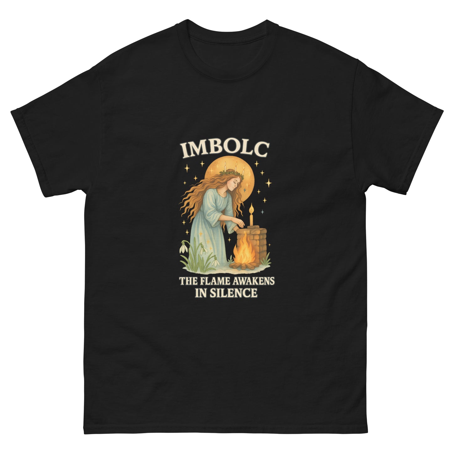 Imbolc Shirt – Witchy Clothes for the Sabbat of Brigid black