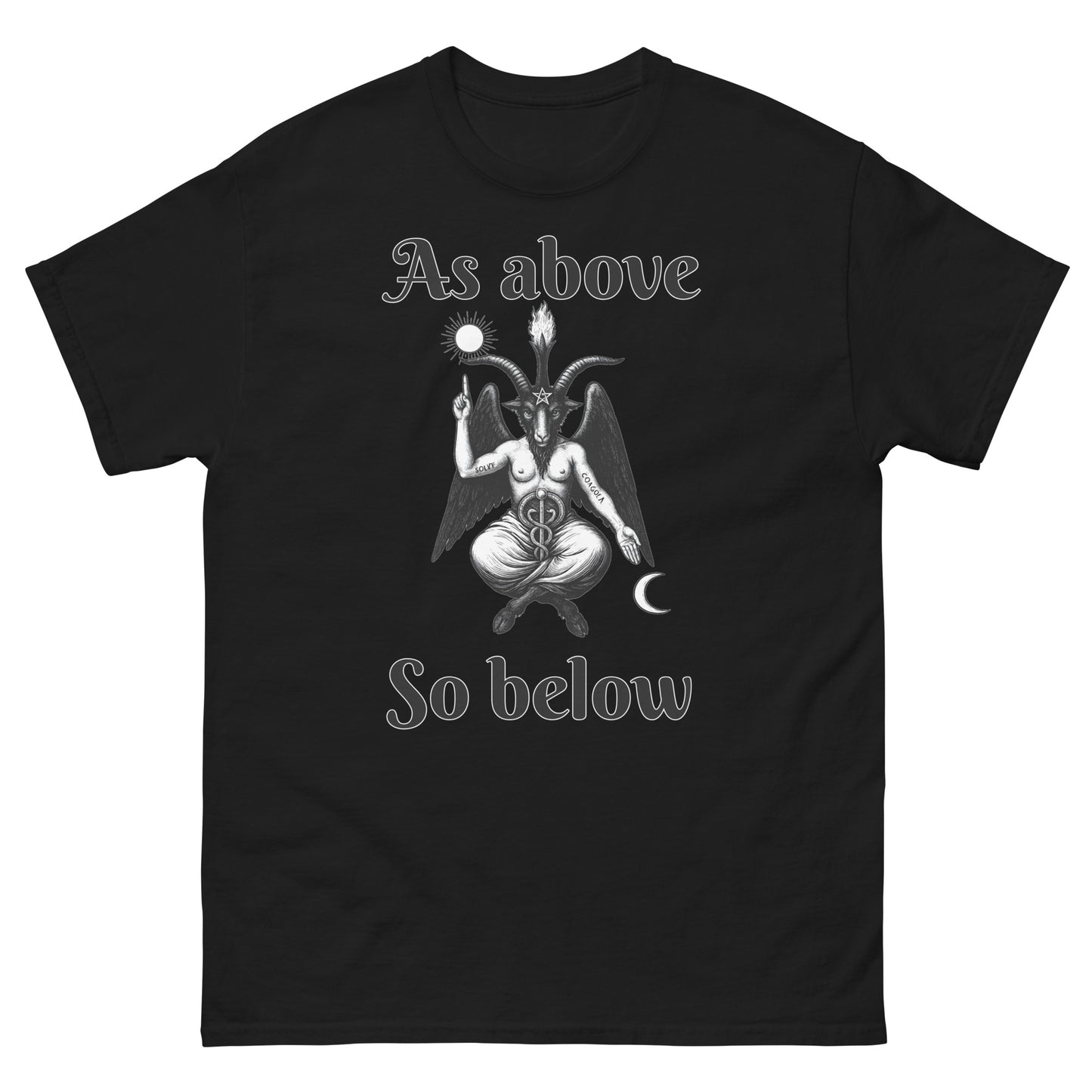 As Above So Below Baphomet Shirt – Esoteric Clothing, witchy clothes black