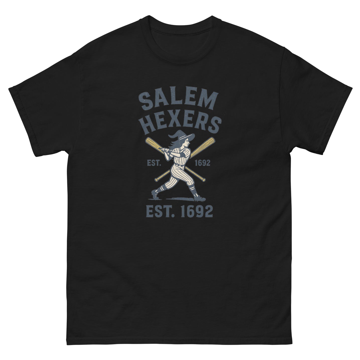 Salem Hexers – Vintage Witchy clothes Baseball Shirt | Esoteric Apparel navy