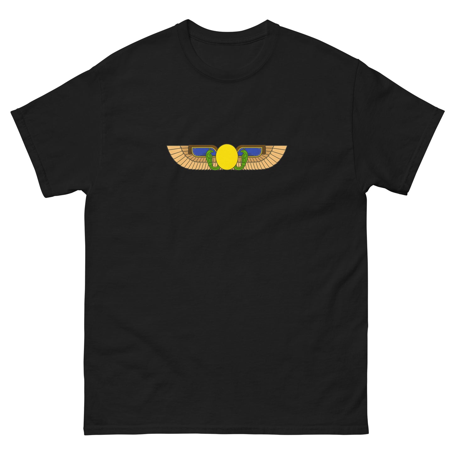 Egyptian Winged Sun Disc Esoteric Apparel – Solar Protection Symbol black