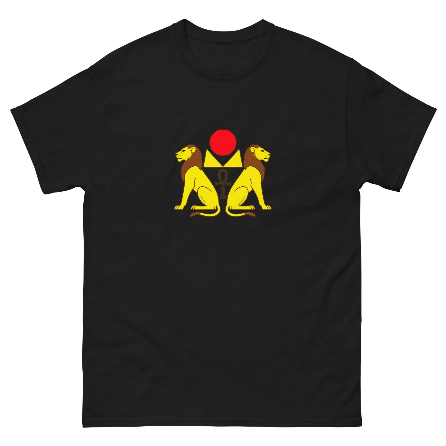 Aker Lions Esoteric apparel – Ancient Egyptian Horizon Symbol with Ankh. witchy clothes black
