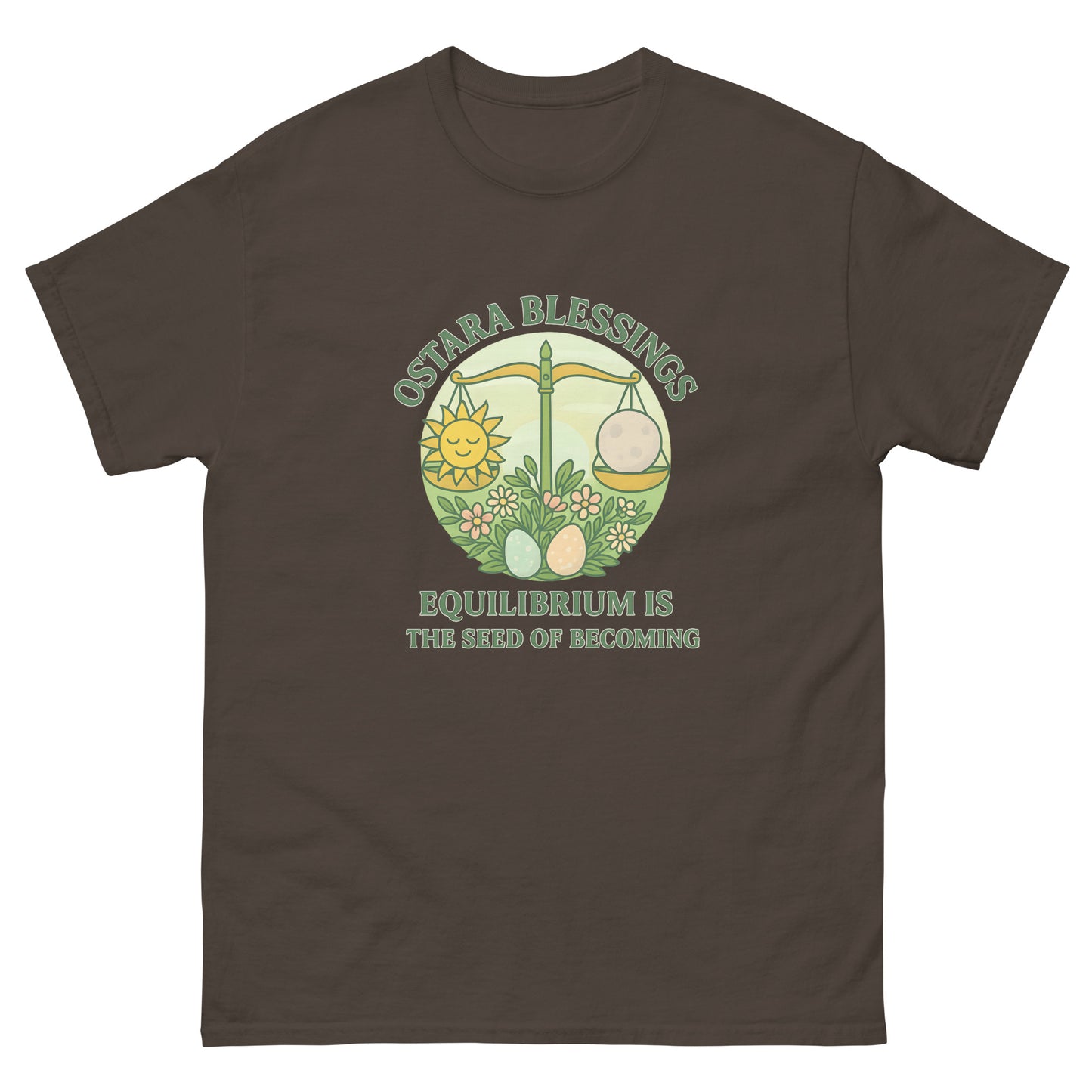Ostara Shirt – Pagan Esoteric Apparel for the Spring Equinox brown