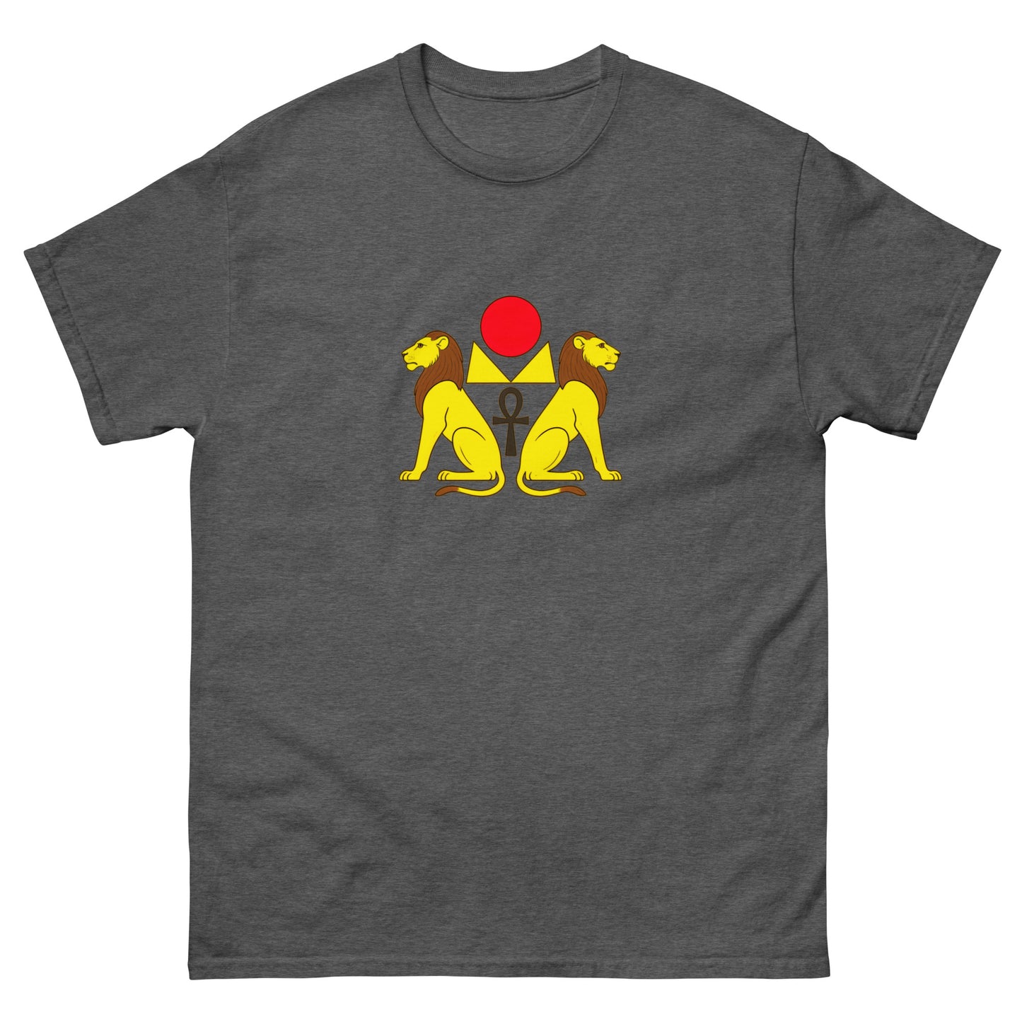 Aker Lions Esoteric apparel – Ancient Egyptian Horizon Symbol with Ankh. witchy clothes grey