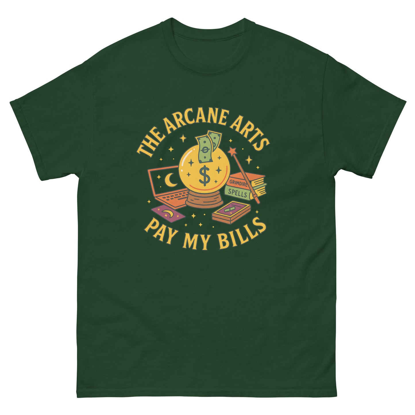 The Arcane Arts Pay My Bills – Witchy Apparel Esoteric clothing green
