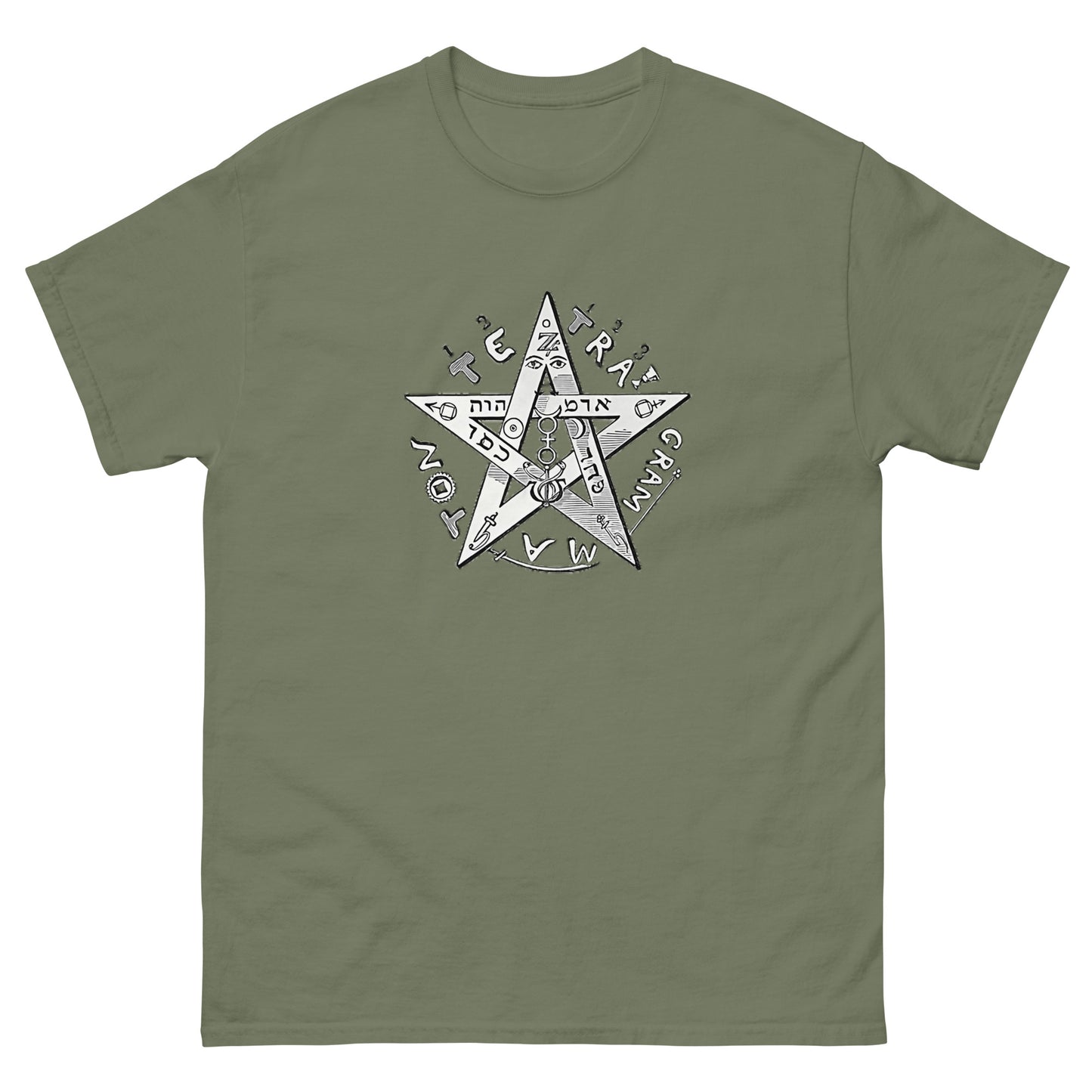Eliphas Levi Pentagram Shirt – Occult Esoteric clothing green