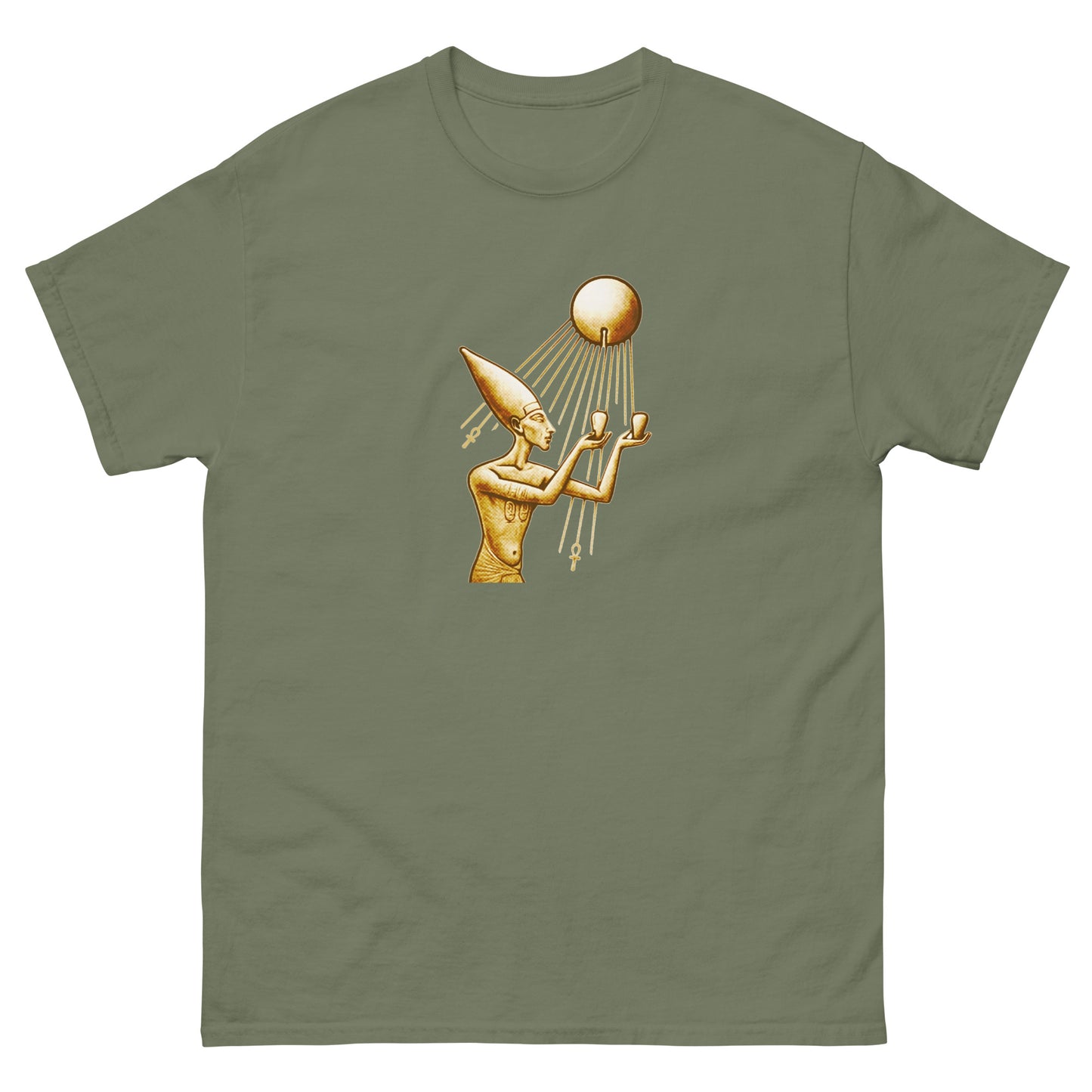 Akhenaten and Aten Esoteric Apparel, Amarna Period Egyptian Symbolism, witchy clothes green