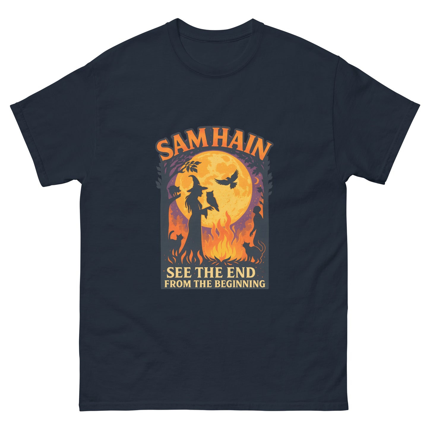 Samhain Shirt – Witchy Apparel for Halloween and Ancestral Magic navy