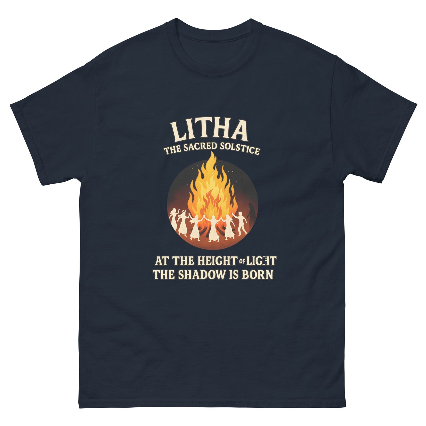 Litha Shirt –Solstice Esoteric Apparel for Witches & Pagans navy