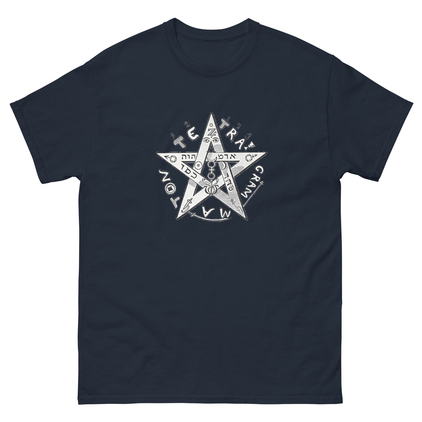 Eliphas Levi Pentagram Shirt – Occult Esoteric clothing navy