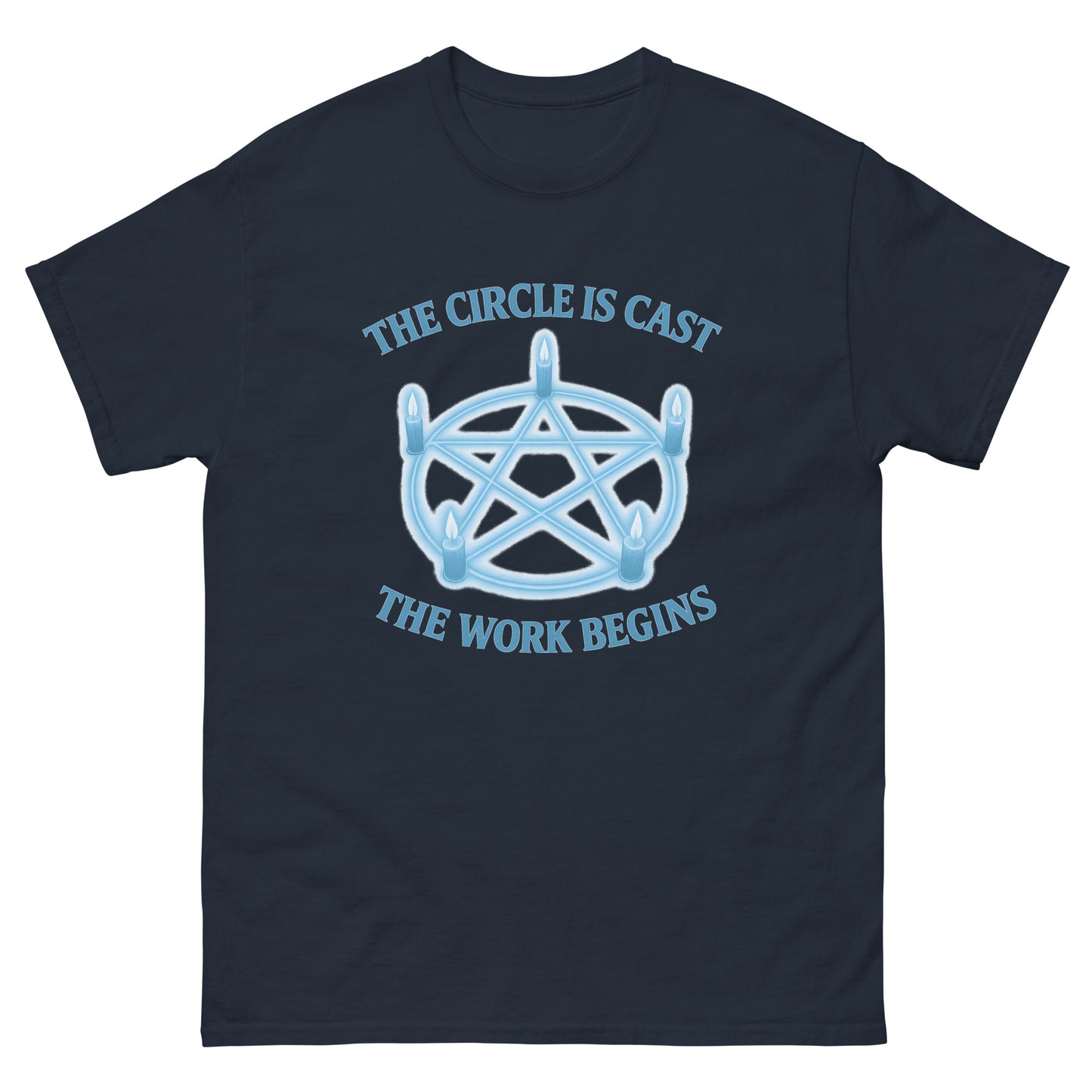 Title: The Circle Is Cast – Witchcraft Apparel witchy clothes navy