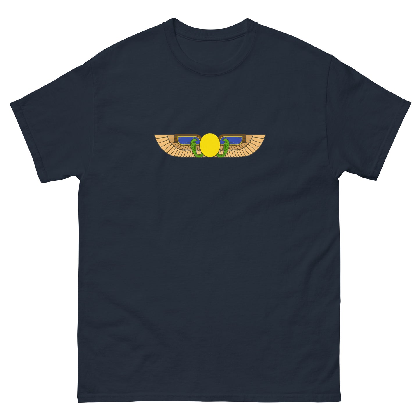 Egyptian Winged Sun Disc Esoteric Clothing | Occult & Pagan Apparel navy