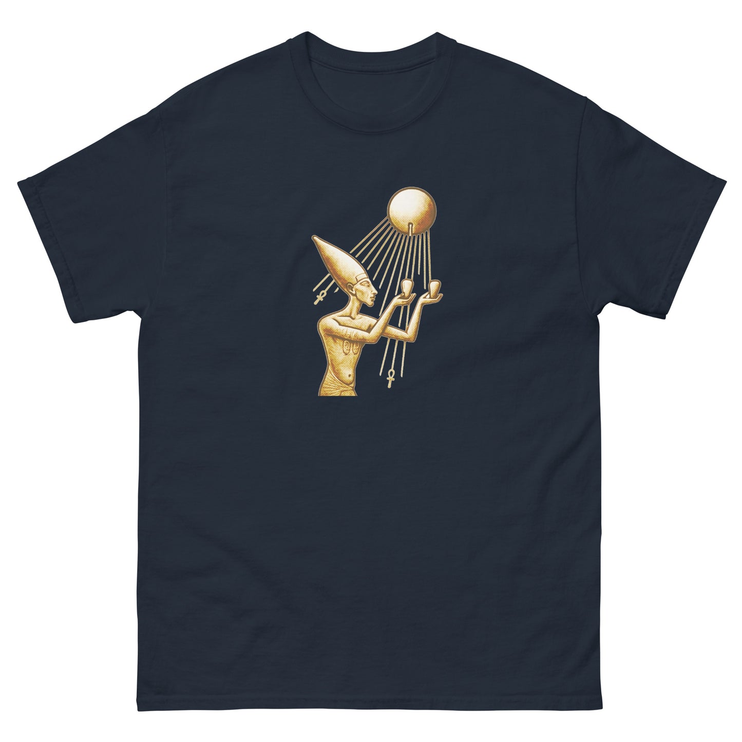 Akhenaten and Aten Esoteric Apparel, Amarna Period Egyptian Symbolism, witchy clothes navy