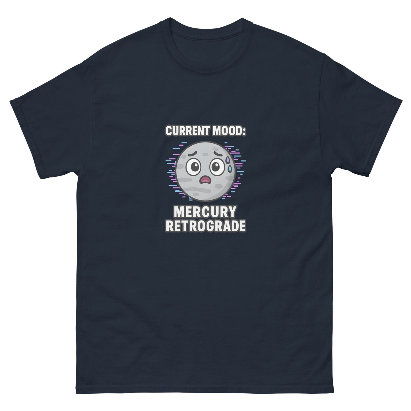Current Mood: Mercury Retrograde – Astrology Humor witchy apparel navy