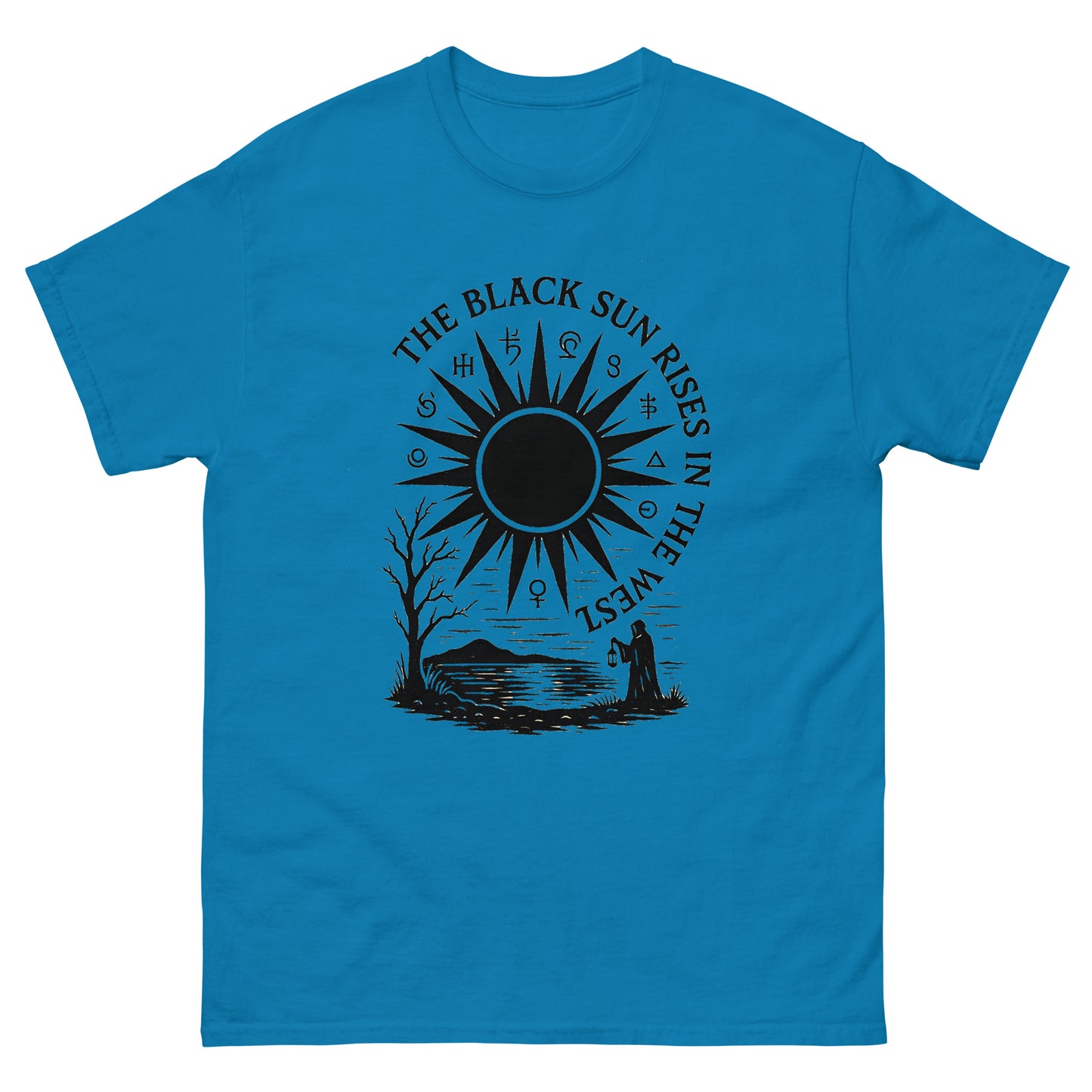 The Black Sun Rises in the West – Occult Symbolism, Esoteric clothing blue