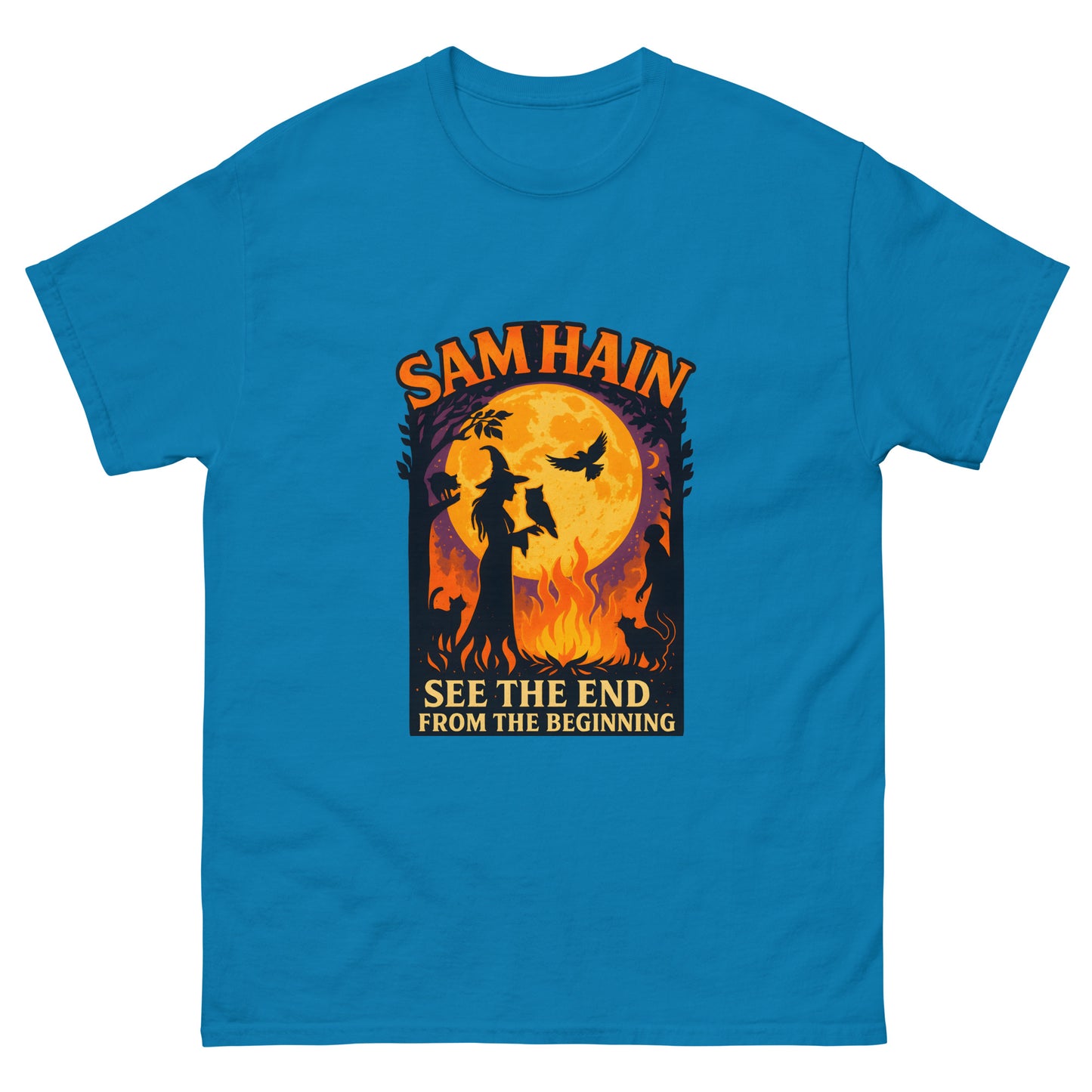 Samhain Shirt – Witchy Apparel for Halloween and Ancestral Magic blue