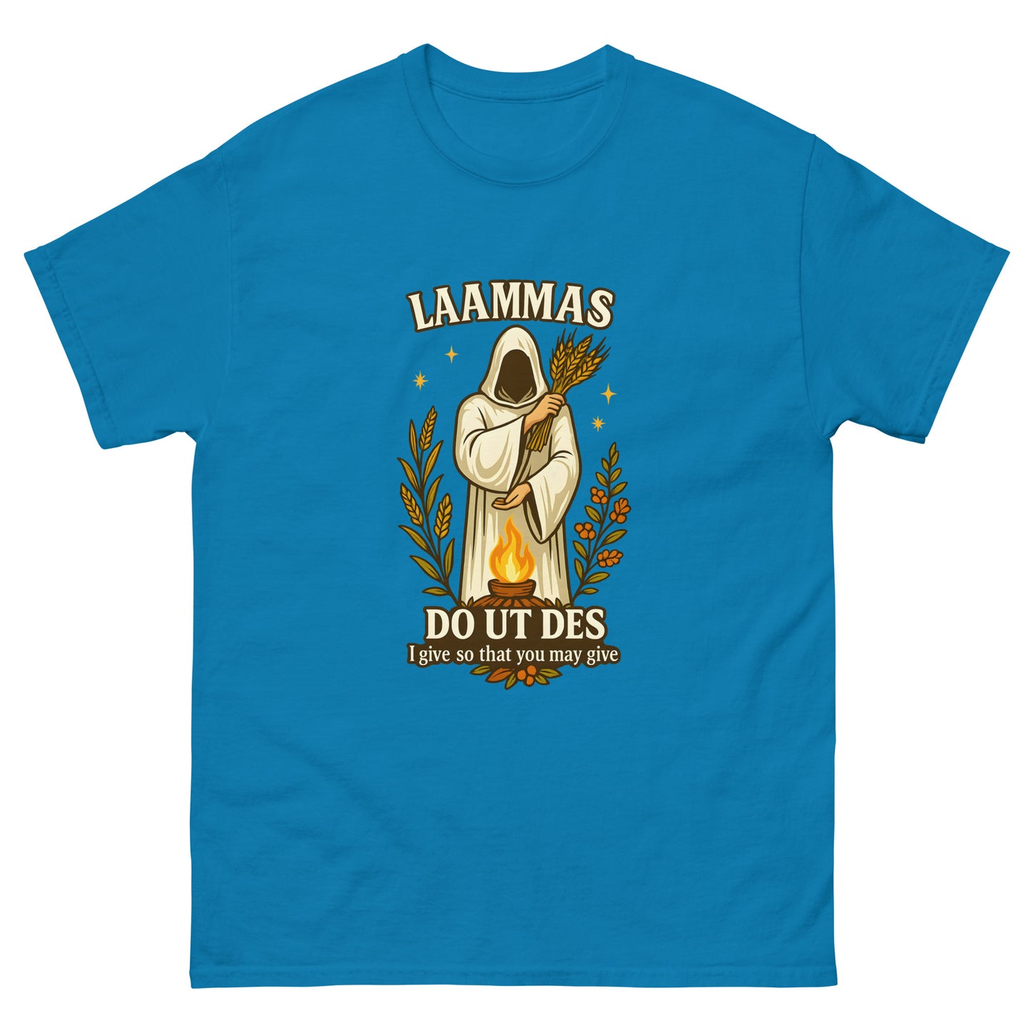 Lammas Shirt – Witchy clothes Honoring Pagan Harvest Ritual blue