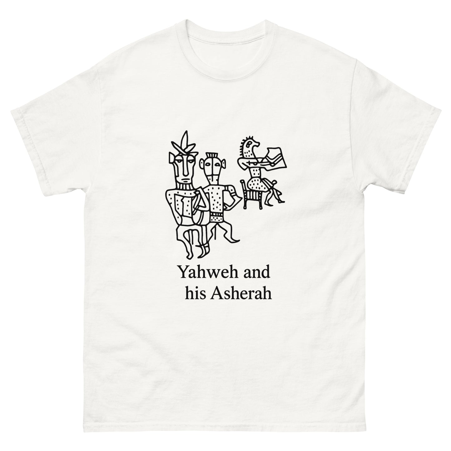 Yahweh and His Asherah – Esoteric Apparel Revealing the Lost Divine Feminine (Dark Ink) white