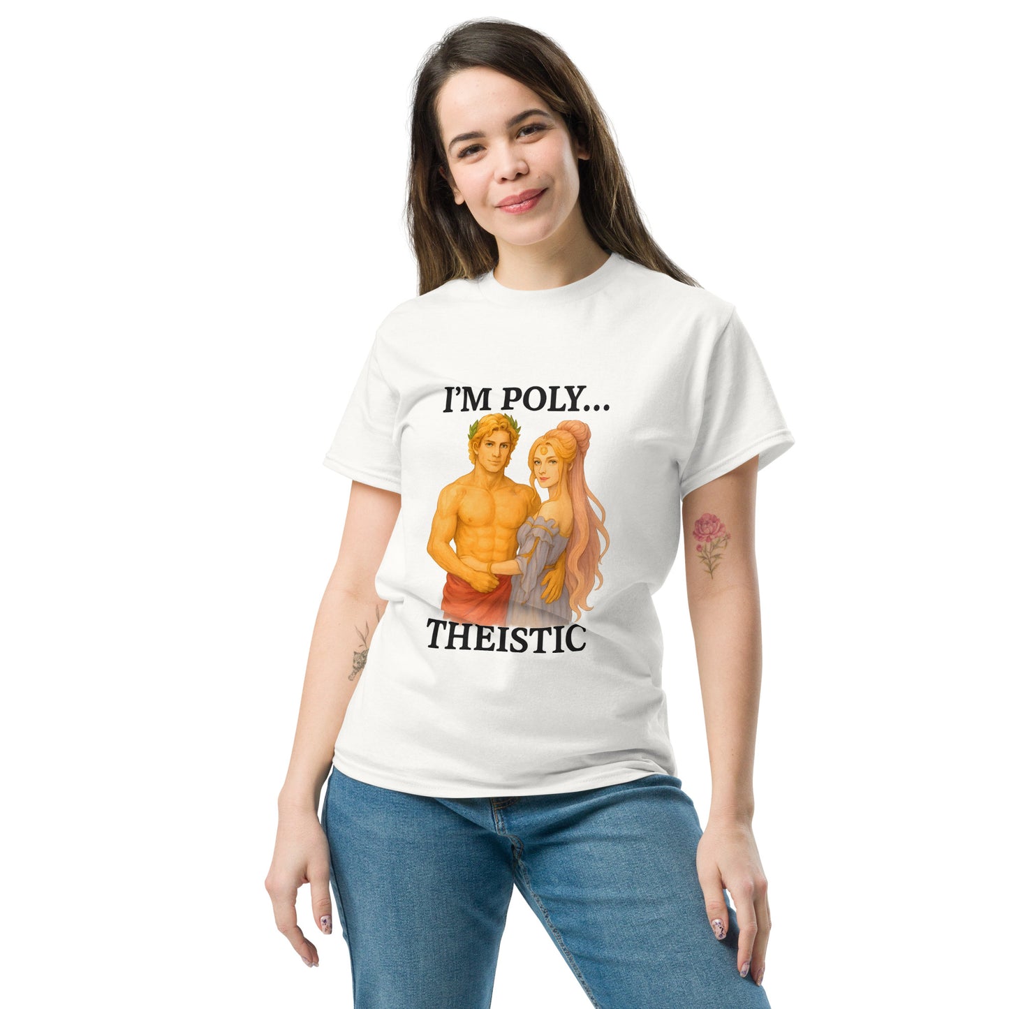 I'm Poly...Theistic – Pagan Humor Shirt for Polytheists and Esoteric Apparel Fans female