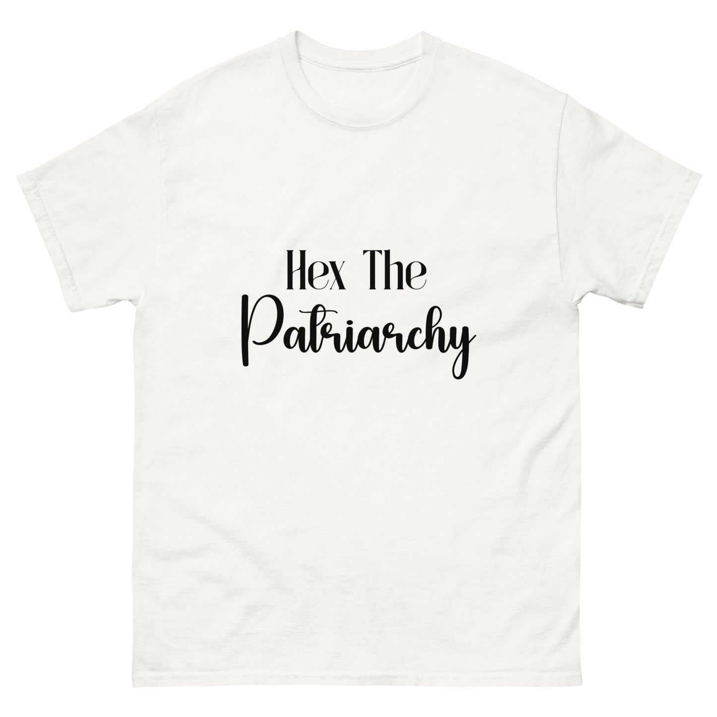 Hex the Patriarchy – Witchy Apparel for Spiritual Rebels (Dark Ink) white