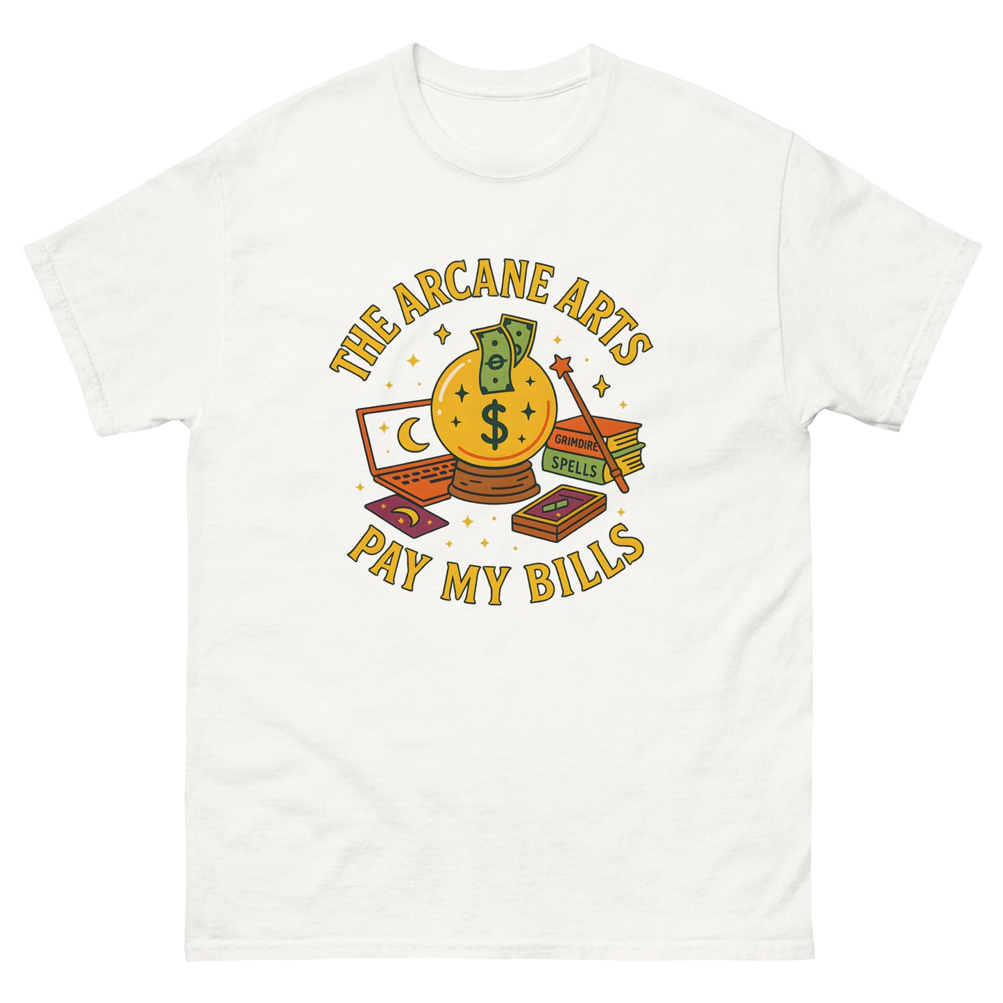 The Arcane Arts Pay My Bills – Witchy Spiritual Shirt white