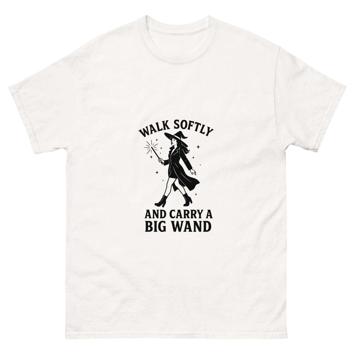 Walk Softly and Carry a Big Wand – Witchy Apparel with Sass white