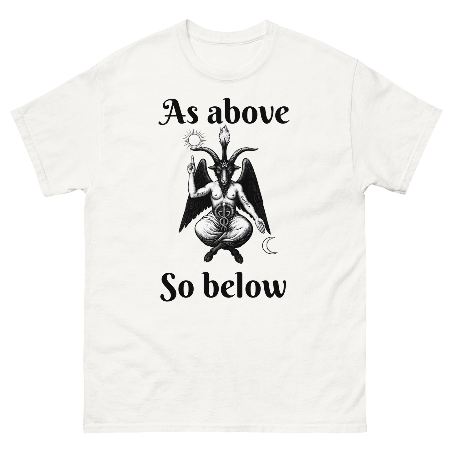 As Above So Below Baphomet – Esoteric Apparel witchy clothes white