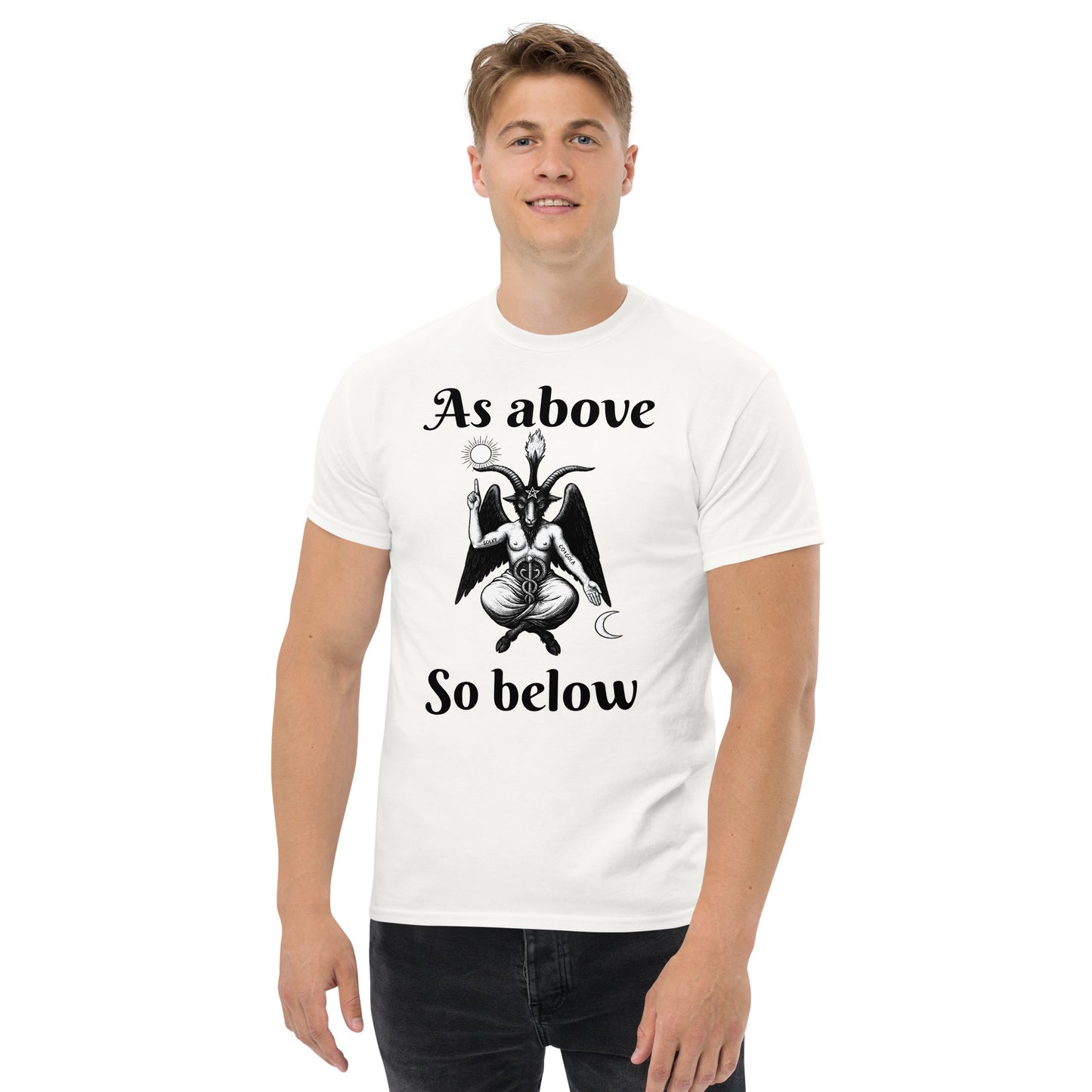 As Above So Below Baphomet – Esoteric Apparel witchy clothes male