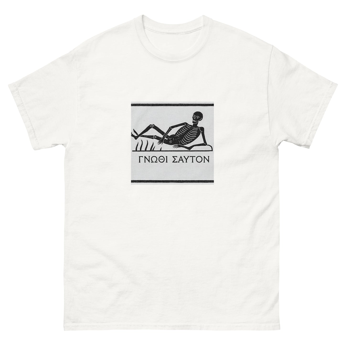 Know Thyself Ancient Roman Mosaic – Esoteric Clothing white