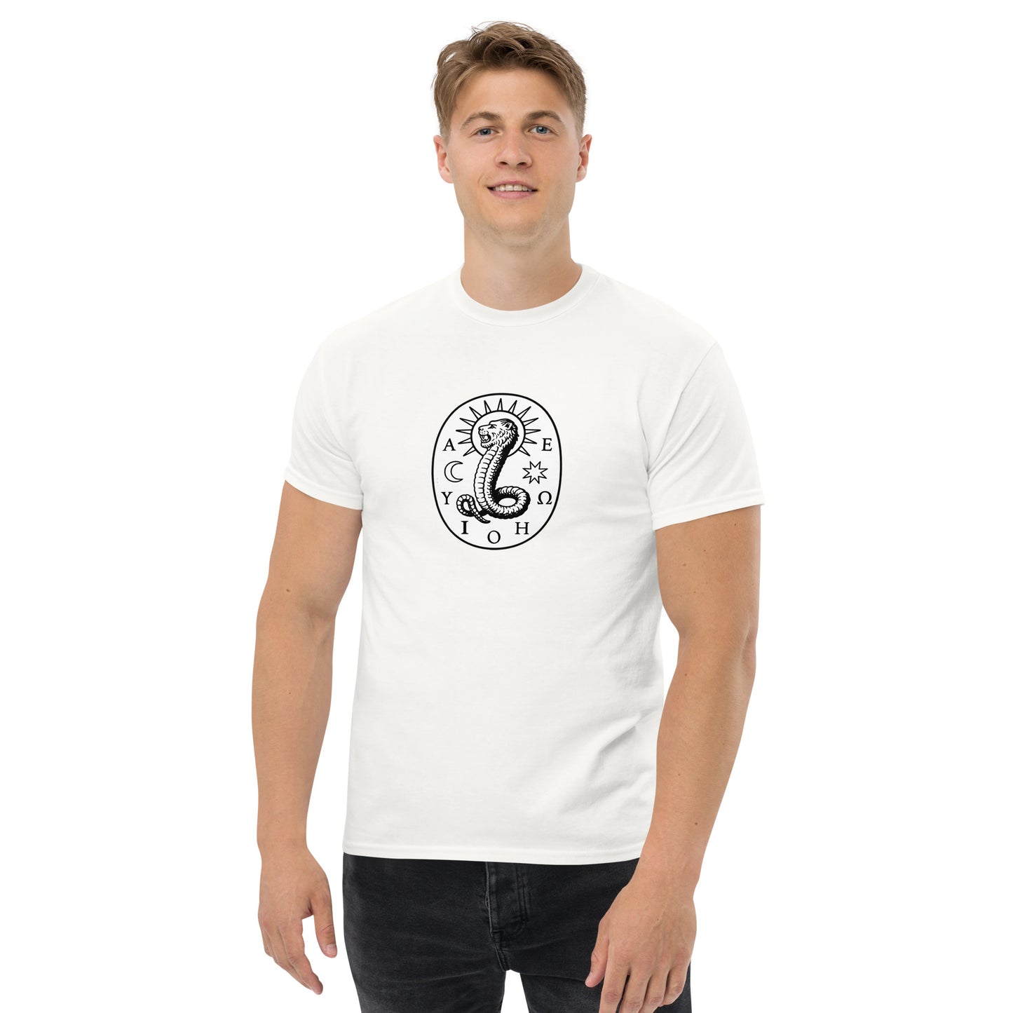 Chnoubis Greek Vowel Talisman – Esoteric Clothing male