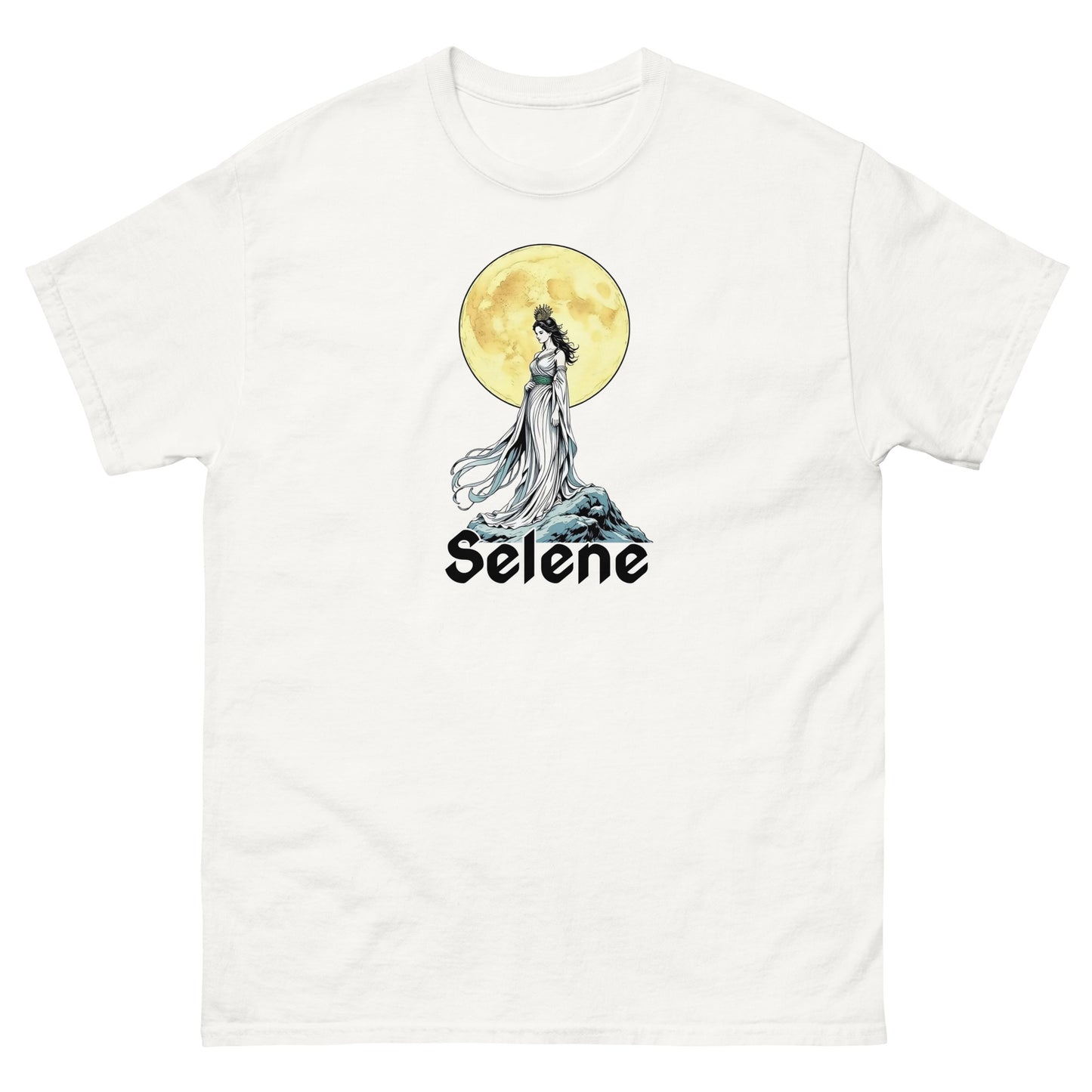 Selene Moon Goddess Esoteric Apparel – Mystical Lunar Design white