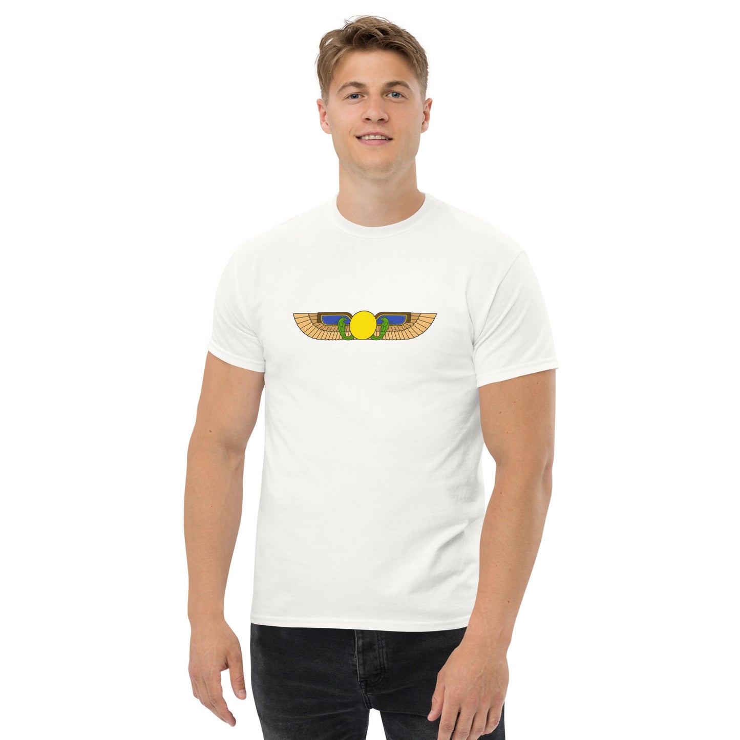 Egyptian Winged Sun Disc Esoteric Apparel – Solar Protection Symbol male