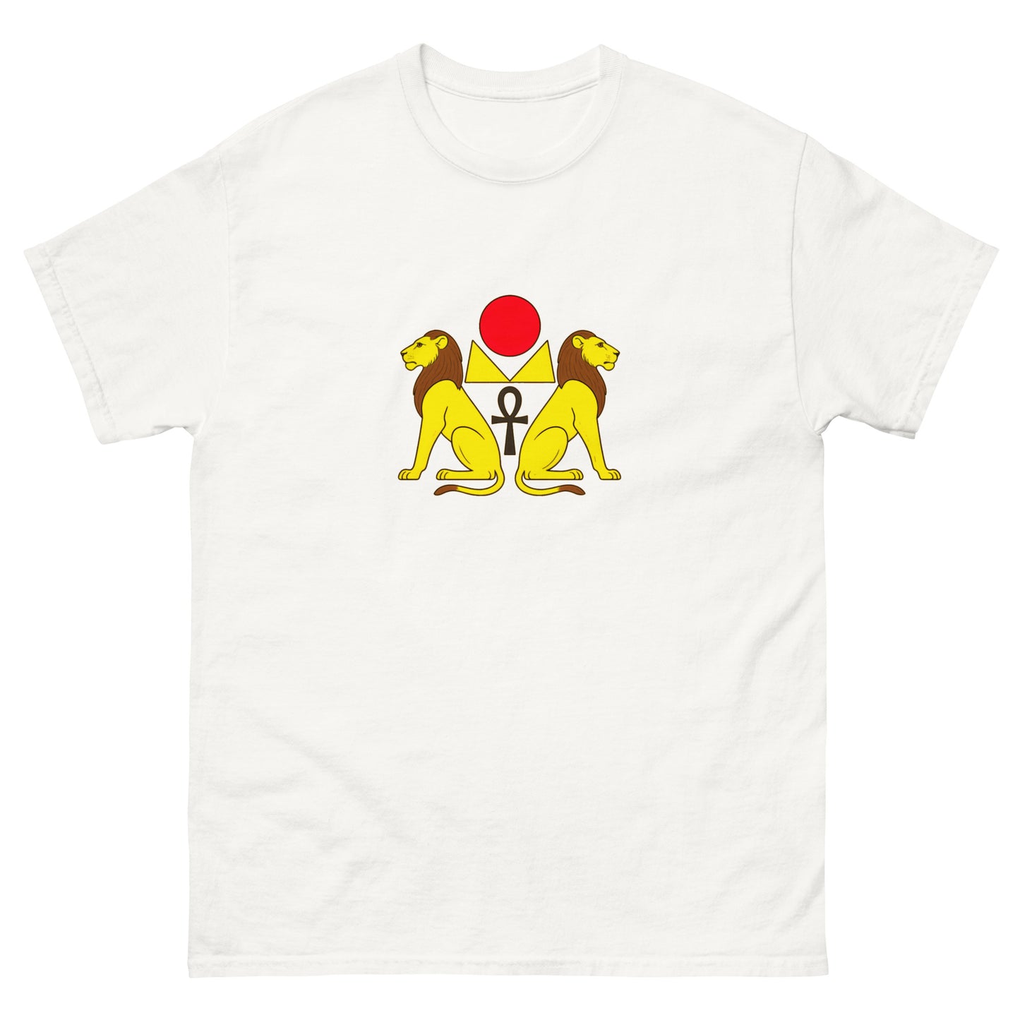 Aker Lions Esoteric Clothing – Ancient Egyptian Symbol of the Horizon and Eternal Life white