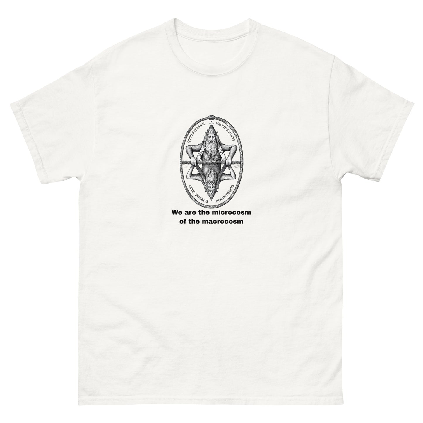 Macrocosm and Microcosm Esoteric Clothing – Hermetic Alchemy Design white