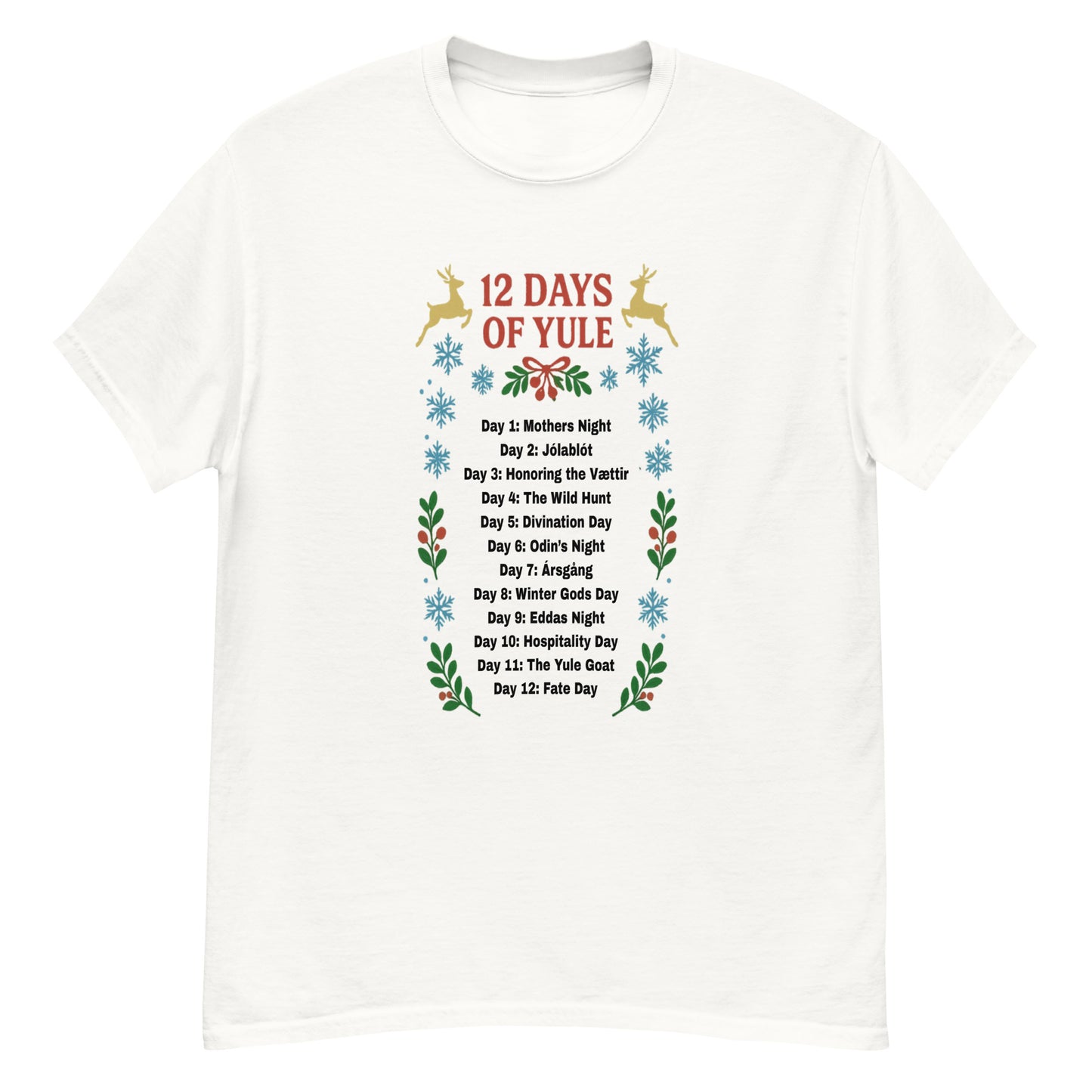 12 Days of Yule Shirt | Pagan Yule esoteric apparel