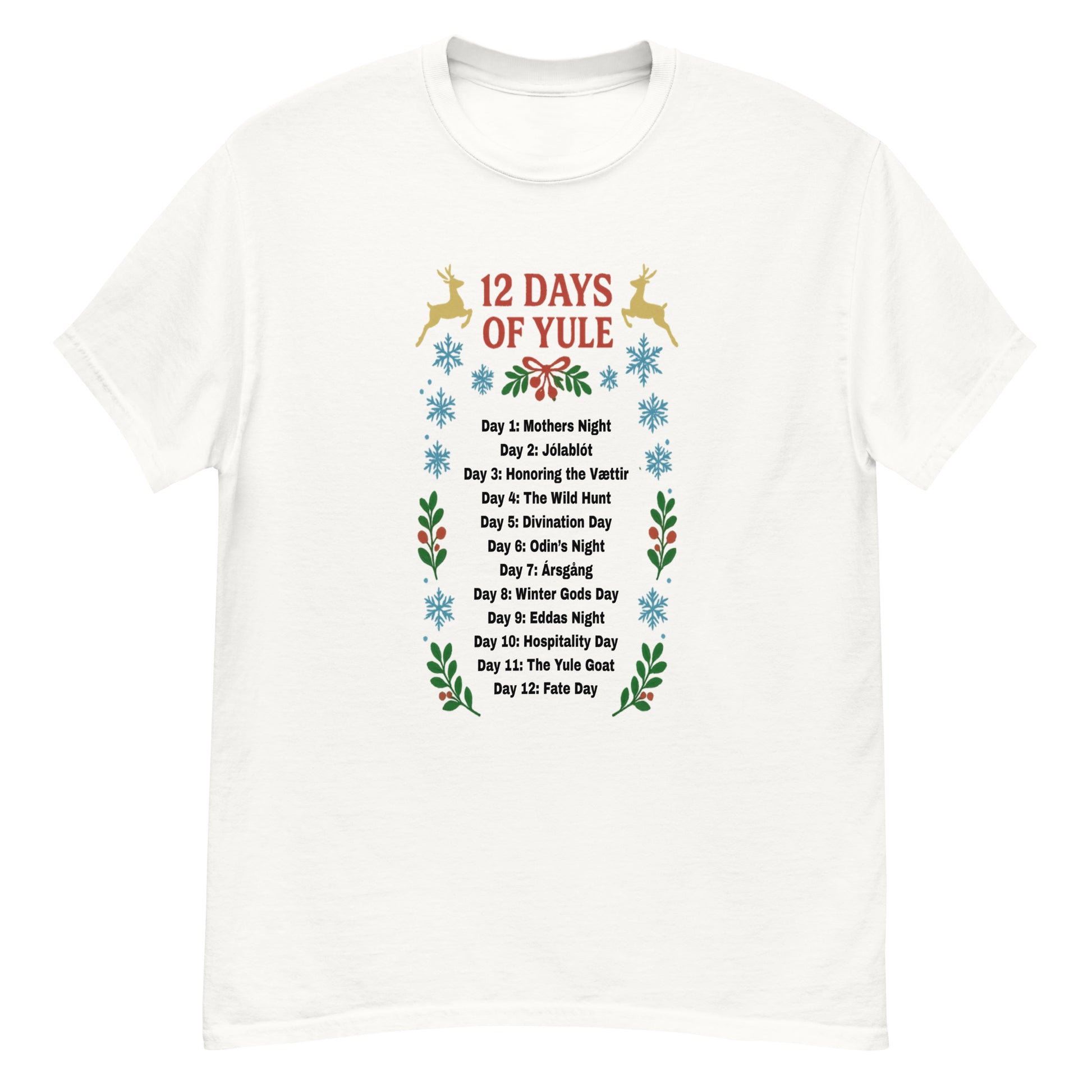 12 Days of Yule Shirt | Pagan Yule esoteric apparel