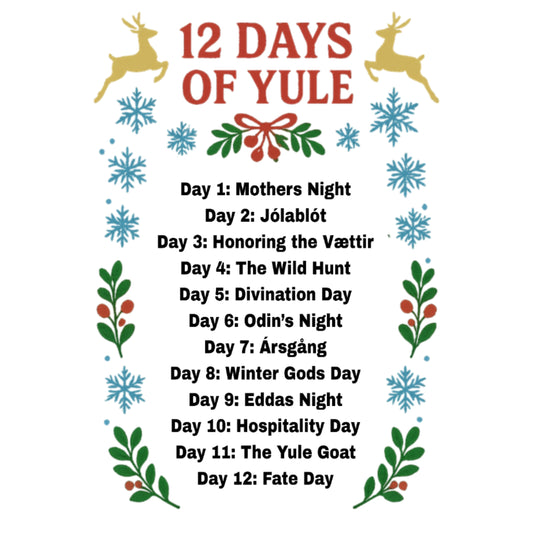 12 Days of Yule Shirt | Pagan Yule esoteric clothing