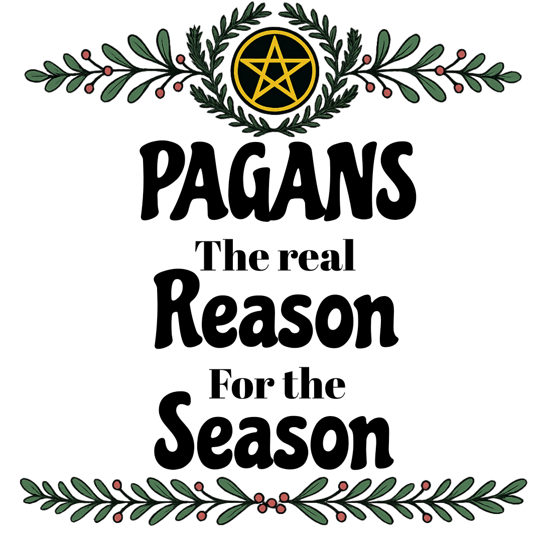 Yule Pentacle Wreath – Pagan Winter Solstice Esoteric Apparel