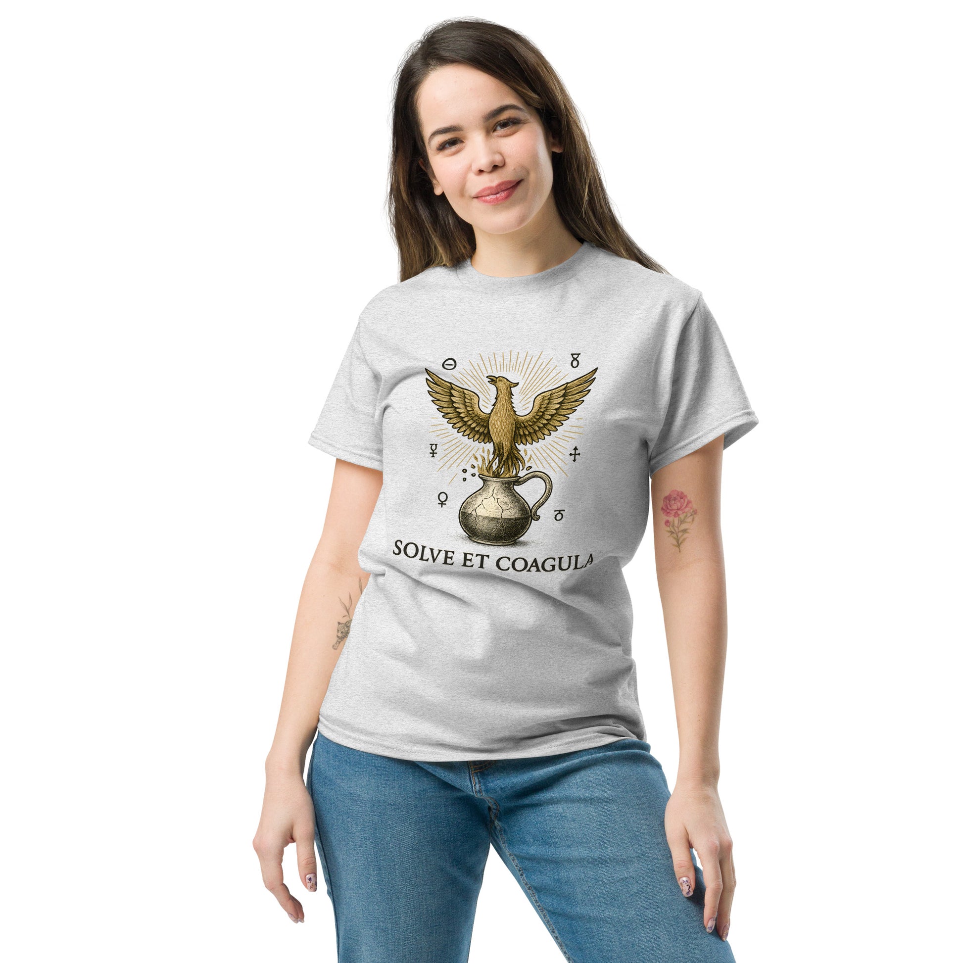 Solve et Coagula – Phoenix Rising Spiritual Shirt female