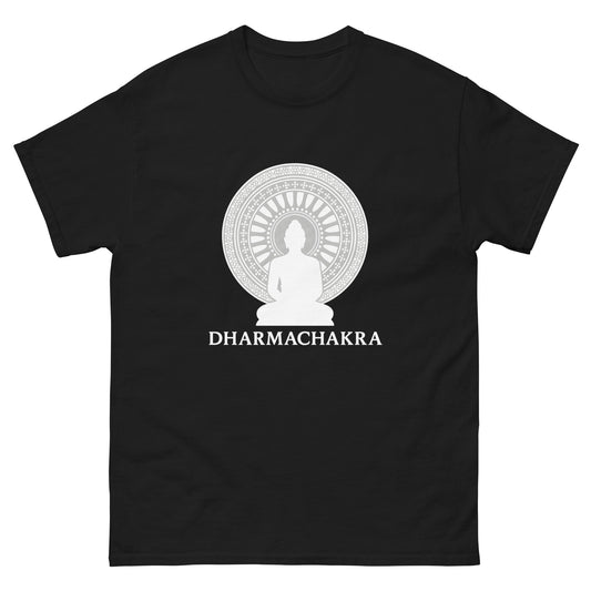 Dharmachakra Buddha Shirt – Spiritual Shirt with the Wheel of Dharma Symbol black