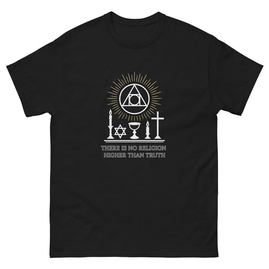 There Is No Religion Higher Than Truth – Esoteric Apparel for Seekers black