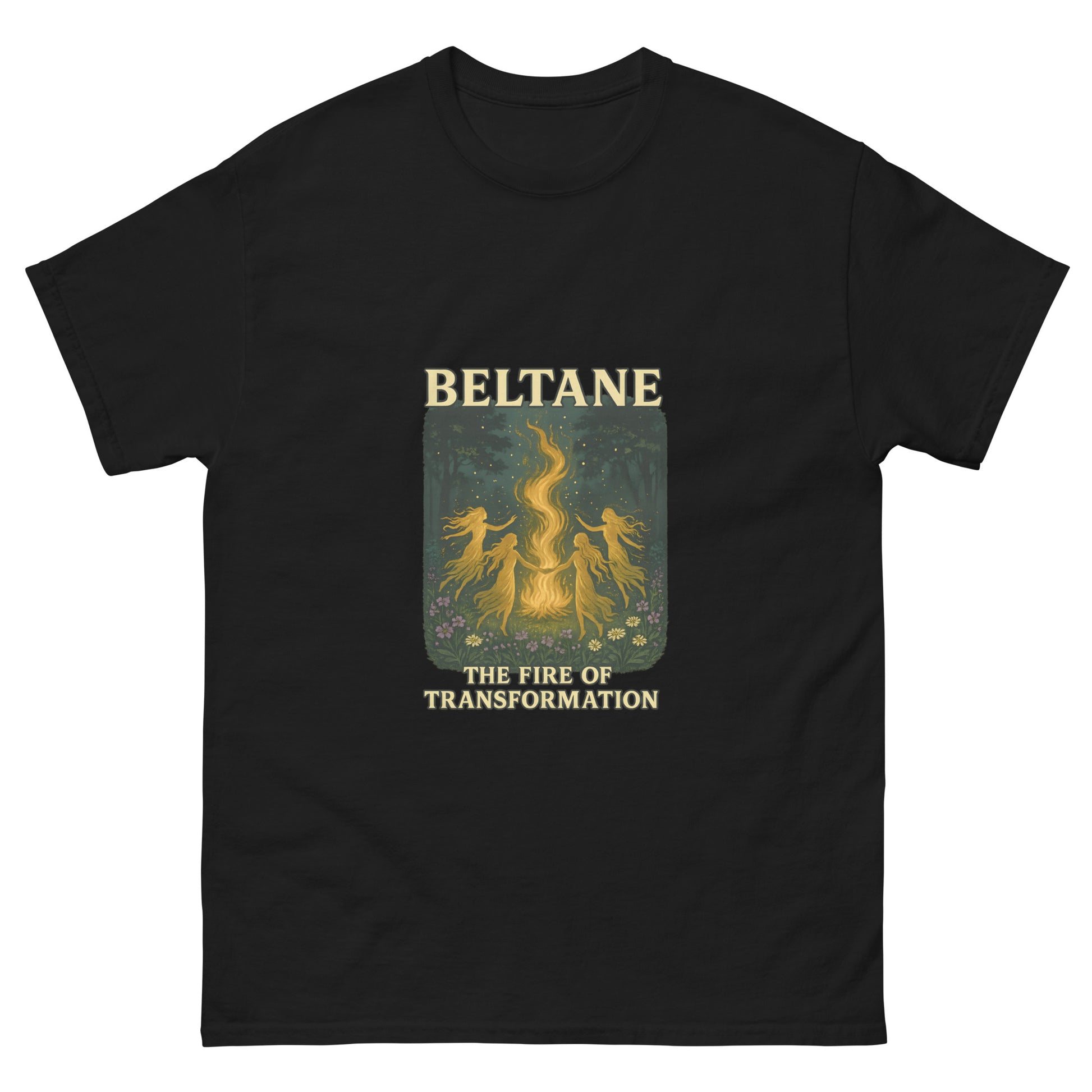 Beltane – Witchy apparel Sabbat Shirt for Pagan Fire Festivals black