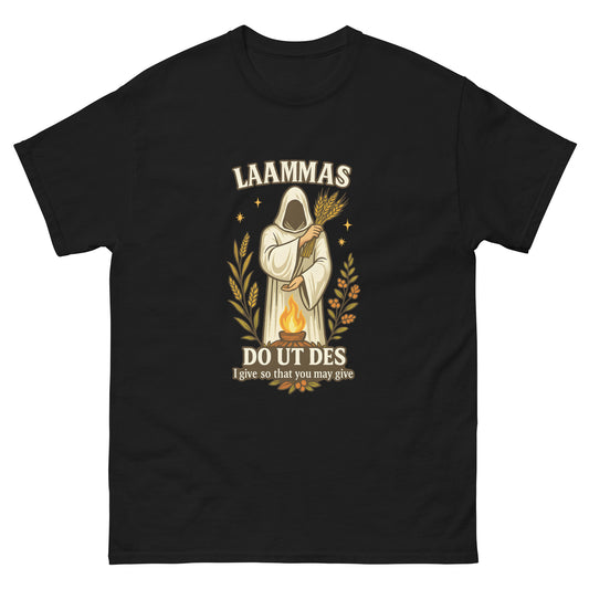 Lammas Shirt – Pagan Harvest Ritual witchy apparel with Latin Phrase black