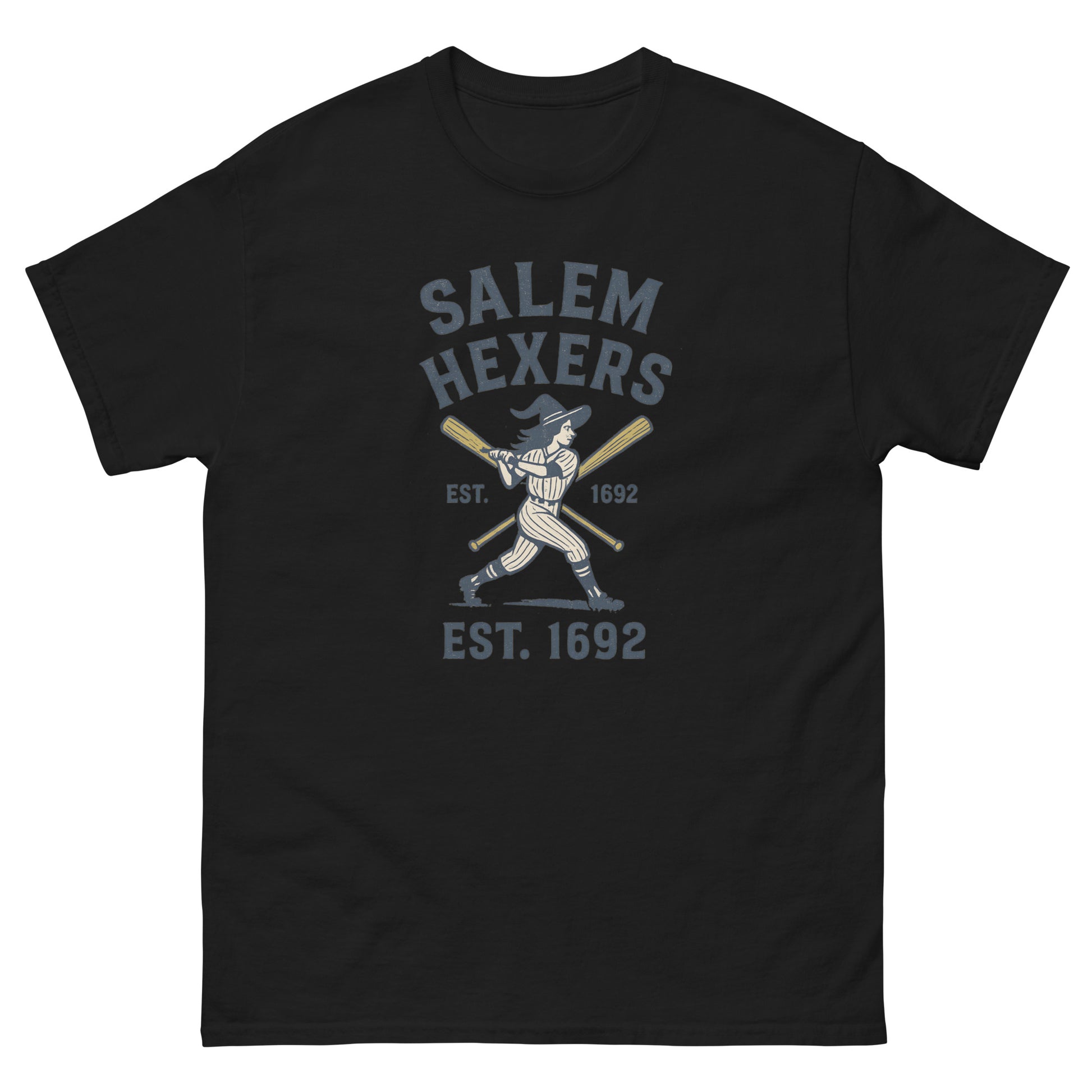 Salem Hexers – Vintage Witchy clothes Baseball Shirt | Esoteric Apparel navy
