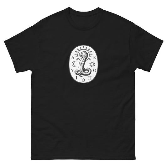 Chnoubis Greek Vowel Talisman – Esoteric Clothing black