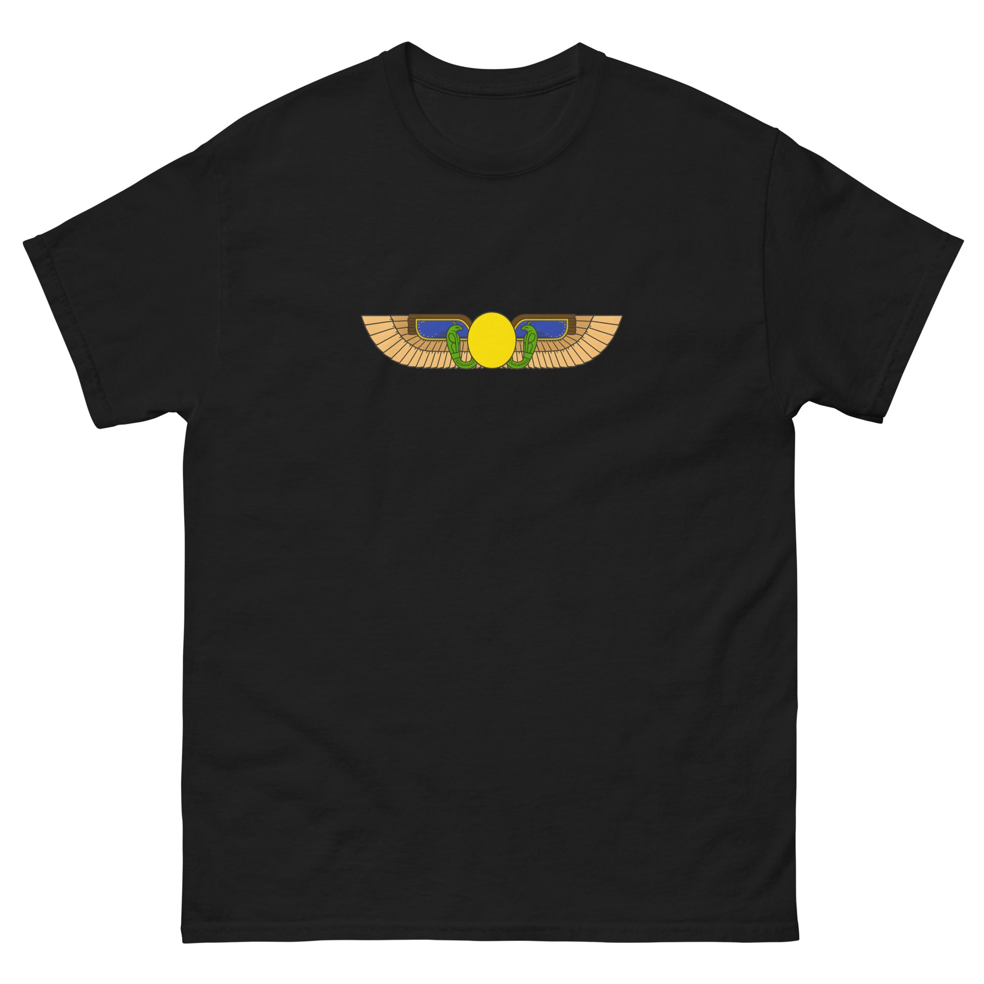 Egyptian Winged Sun Disc Esoteric Apparel – Solar Protection Symbol black