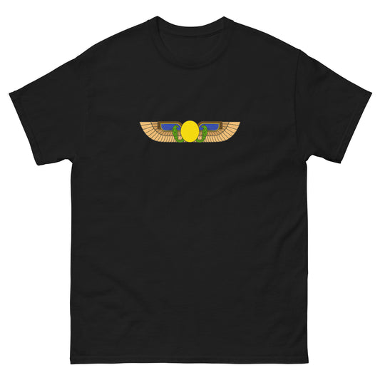 Egyptian Winged Sun Disc Esoteric Apparel – Solar Protection Symbol black