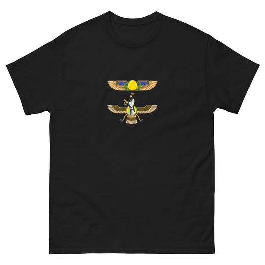 Winged Sun Disc & Faravahar Esoteric Clothing | Ancient Pagan Symbols black