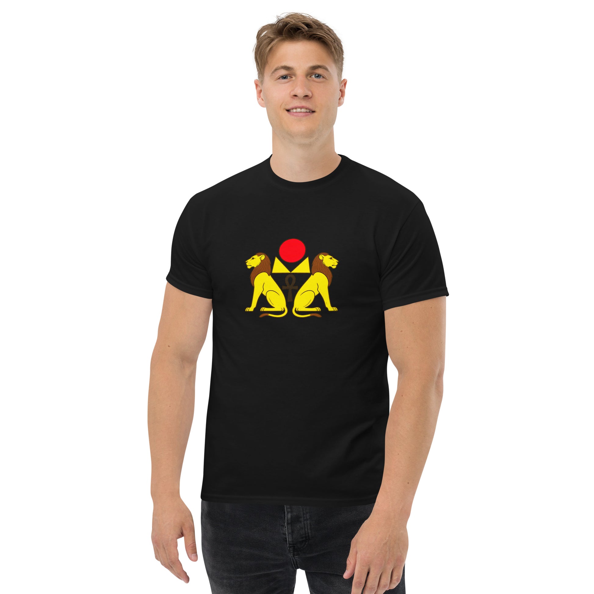Aker Lions Esoteric Clothing – Ancient Egyptian Symbol of the Horizon and Eternal Life male